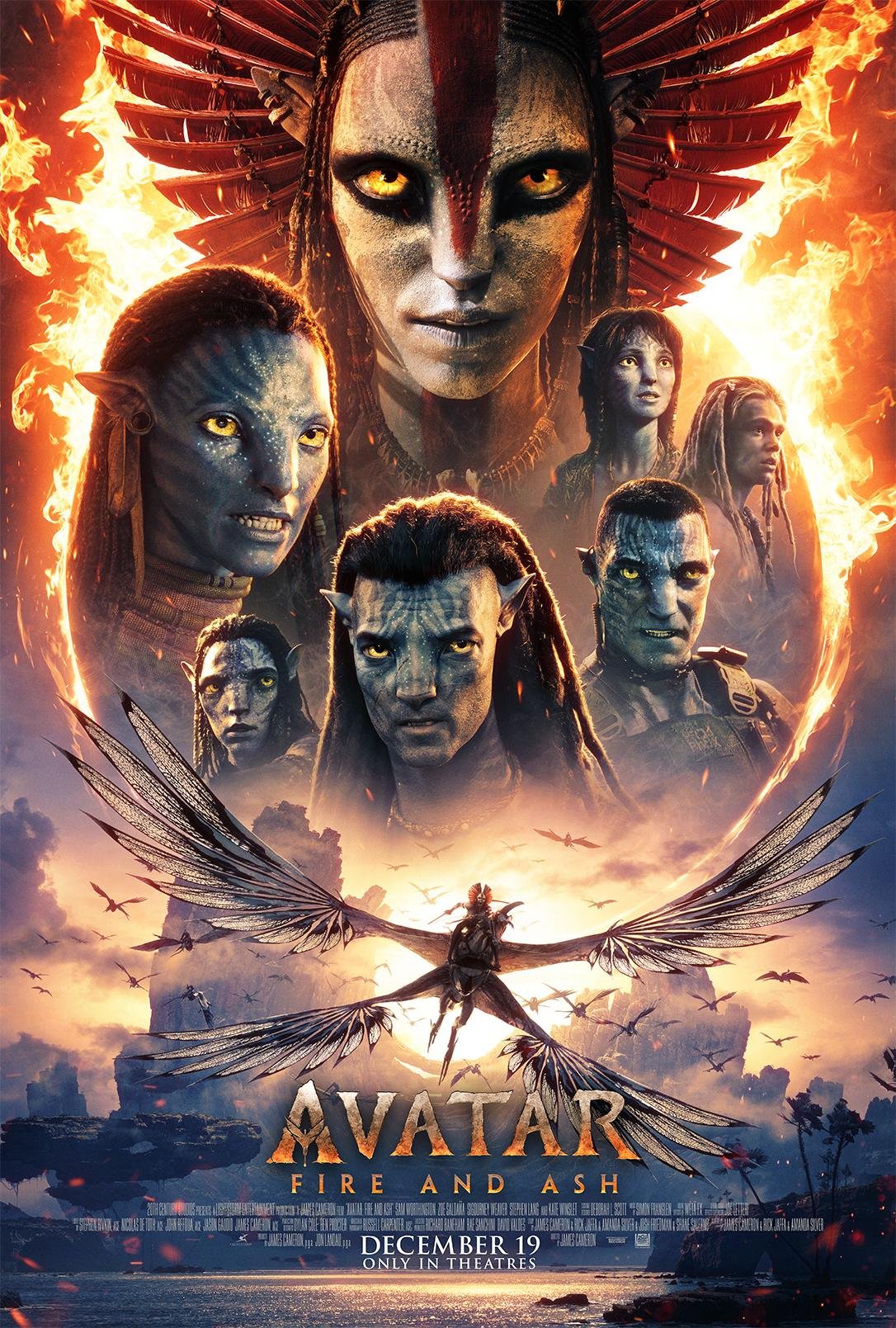 Avatar Fire and Ash official poster